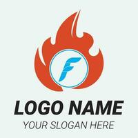 Flamme Logo Design Vorlage Illustration. vektor