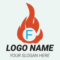 Flamme Logo Design Vorlage Illustration. vektor