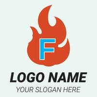 flamma logotyp design mall illustration. vektor