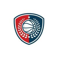 basketboll logotyp design vektor illustration