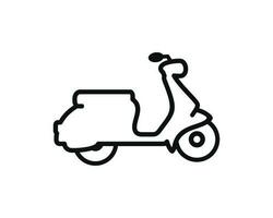 Roller Symbol. Motorrad Symbol isoliert auf Weiß Hintergrund vektor