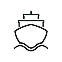 Schiff Symbol isoliert auf Weiß Hintergrund vektor