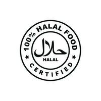 halal mark ikon isolerat på vit bakgrund vektor