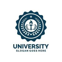 universitet logotyp design vektor illustration