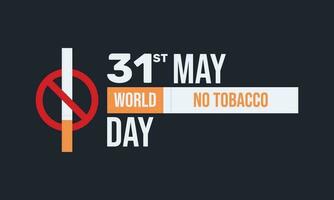 International Nein Tabak Tag Vektor Vorlage Design Illustration