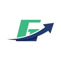 tillväxt investering logotyp brev g vektor