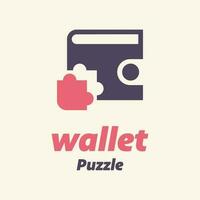 Brieftasche Puzzle Logo vektor