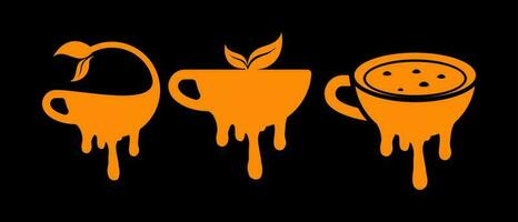 Orange Cafe Logo Symbol Design Vektor