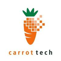frukt tech logotyp design vektor