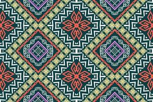 ethnisch Zahl aztekisch Stickerei Stil. geometrisch Ikat orientalisch traditionell Kunst Musterdesign zum ethnisch Hintergrund, Hintergrund, Mode, Kleidung, Verpackung, Stoff, Element, Sarong, Grafik, Vektor Illustration