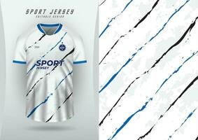 Hintergrund zum Sport Jersey, Fußball Jersey, Laufen Jersey, Rennen Jersey, Weiß und Blau Streifen. vektor