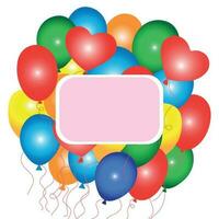 bunt flerfärgad ballonger. festlig design för omslag, födelsedag kort, hjärtans dag, bröllop. vektor illustration.