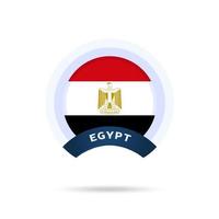 Ägypten Nationalflagge Kreis Schaltfläche Symbol. einfache Flagge, offizielle Farben und Proportionen richtig. flache Vektorillustration. vektor