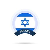 Israel Nationalflagge Kreis Button Icon. einfache Flagge, offizielle Farben und Proportionen richtig. flache Vektorillustration. vektor