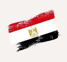 Ägypten Flagge Grunge Pinsel Hintergrund. alte Pinselflaggenvektorillustration. abstraktes Konzept des nationalen Hintergrunds. vektor