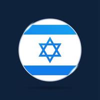 Israel Nationalflagge Kreis Button Icon. einfache Flagge, offizielle Farben und Proportionen richtig. flache Vektorillustration. vektor