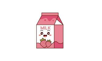 Karikatur Milch. asiatisch Produkt. kawaii Anime Design. Karikatur Stil vektor