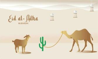 eid al adha Banner Design Vektor Illustration. islamisch und Arabisch Hintergrund zum Muslim Gemeinschaft Festival