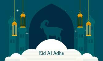 eid al adha Banner Design Vektor Illustration. islamisch und Arabisch Hintergrund zum Muslim Gemeinschaft Festival