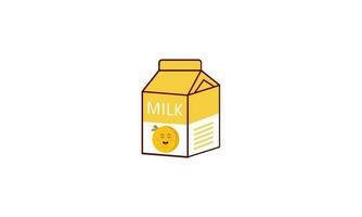 tecknad serie mjölk. asiatisk produkt. söt anime design. tecknad serie stil vektor