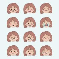 Kind Gesicht Ausdruck Vektor Design Illustration Ausdrücke einstellen