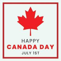 glücklich Kanada Tag, 1 Juli, Vektor Illustration Gruß Karte. Kanada Ahorn Blätter auf Weiß Hintergrund