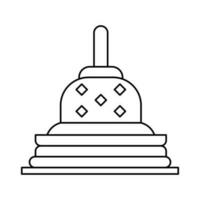 Borobudur Tempel Gliederung Symbol... vektor
