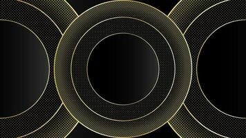 Luxus geometrisch Hintergrund mit abstrakt golden und Kreise. Vektor Banner Design