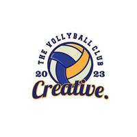 Design Logo Sport Volleyball Vektor Illustration