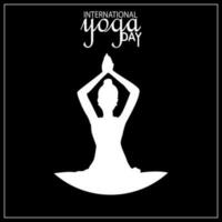 International Yoga Tag. Yoga Tag Hintergründe Design. Yoga Tag Typografie. Yoga Tag Kalligraphie. vektor