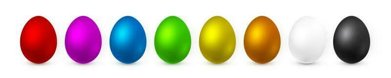 Farbe Ostern Ei auf Weiß Hintergrund. Design Vorlage. Vektor Illustration