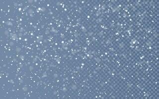 jul snö. faller snöflingor på mörk bakgrund. snöfall. vektor illustration