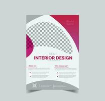 Innere Design Flyer, Flugblatt, Poster Vorlage vektor