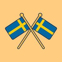 Schweden Flagge Symbol Illustration vektor