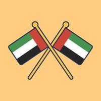 uae flagga ikon illustration vektor