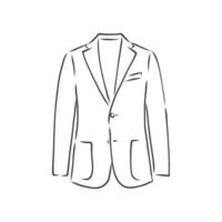 Vektor-Illustration Herrenjacke. Kleidung im Geschäftsstil, Zweireiherjacke der Männer der Vektorillustration. Kleidung im Business-Stil vektor