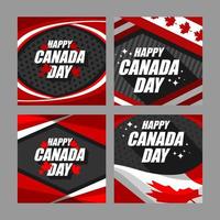 glückliche Kanada-Tageskarten-Design-Sammlung vektor