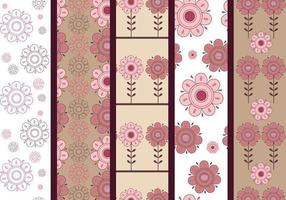 Rosa und Brown Floral Illustrator Patterns vektor