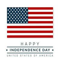 4 th juli USA flagga. oberoende av amerika. vektor illustration