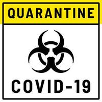 biohazard tecken på vit bakgrund. begrepp av epidemi virus och karantän. coronavirus covid19, 2019-nkov begrepp. vektor illustration