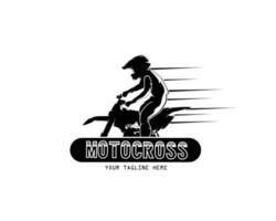Jahrgang Logo Moto-Cross Design Vektor