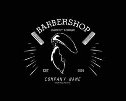 Jahrgang Barbier Logo Vektor Vorlagen