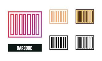 Barcode Symbol einstellen Vektor Illustration