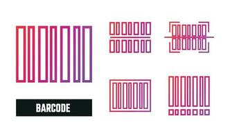 Barcode Gradient Symbol Vektor Illustration