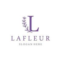 Hand gezeichnet organisch Lavendel Blume Logo Vorlage design.logo zum Kosmetik, Schönheit, Tee, Öl, Kräuter. vektor