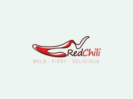 heiß Chili Logo Design, Restaurant Logo, rot Chili Logo zum Restaurant. vektor