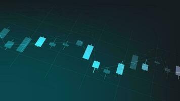 Finanzen Hintergrund. Kerzenhalter Diagramm auf dunkel Bildschirm. Lager Markt und Geschäft Investition Konzept vektor