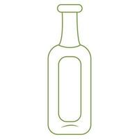 flaska för olika vätskor och oljor. enkel ikon i klotter stil. vektor illustration isolerat på vit bakgrund.