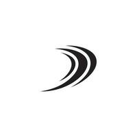 abstrakt Welle rauschen Symbol Logo Design Vektor isoliert auf Weiß Hintergrund.