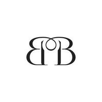 elegant lyx brev bb ansluten till varje Övrig logotyp design vektor illustration.